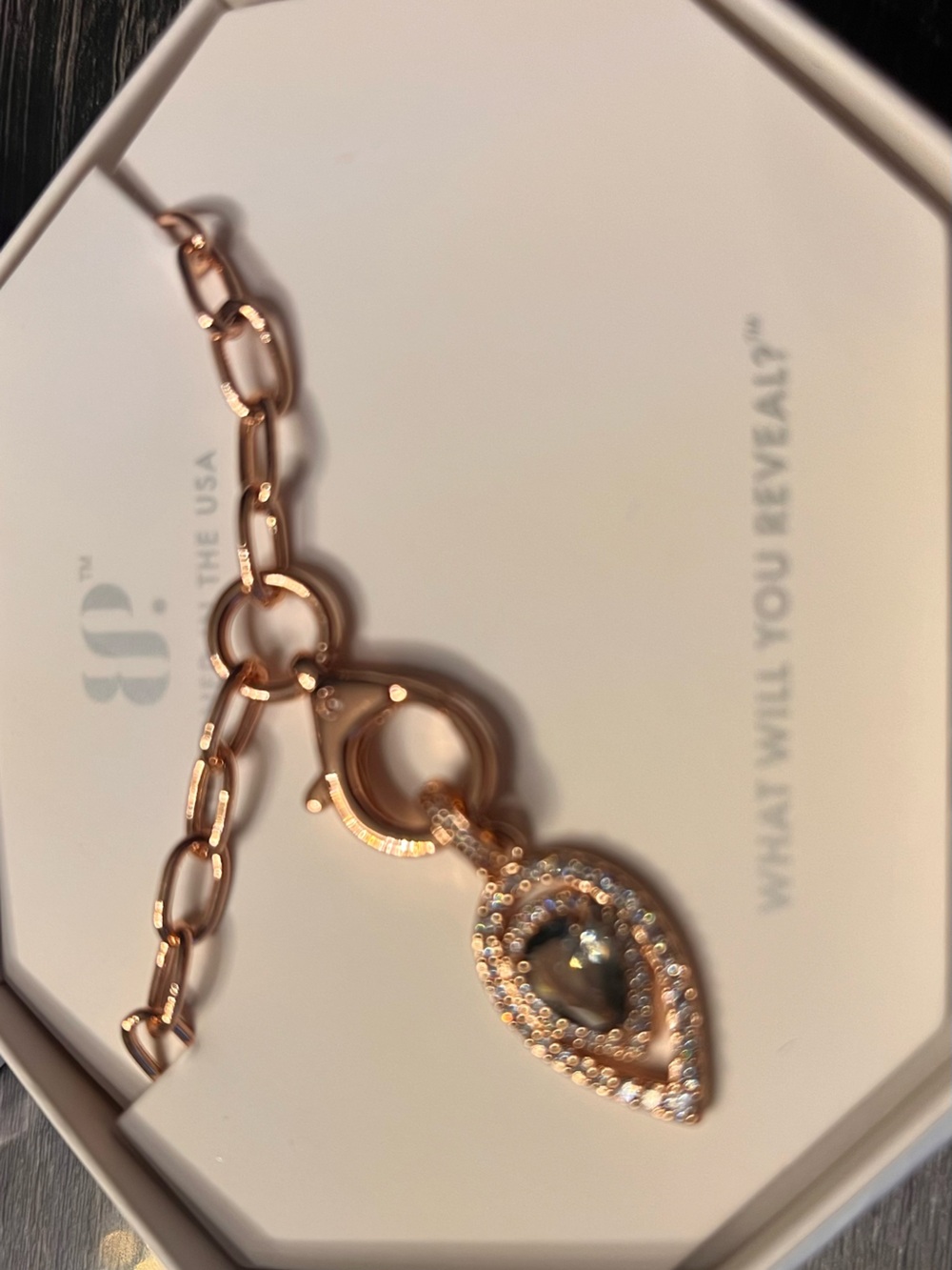 Rose Gold Halo Pendant Necklace with Polished Link Chain
